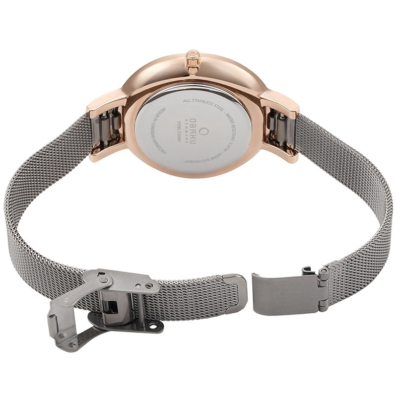 Obaku Denmark V158LEVJMJ LUN - GRANITE zegarek fashion/modowy Slim - miniatura 7