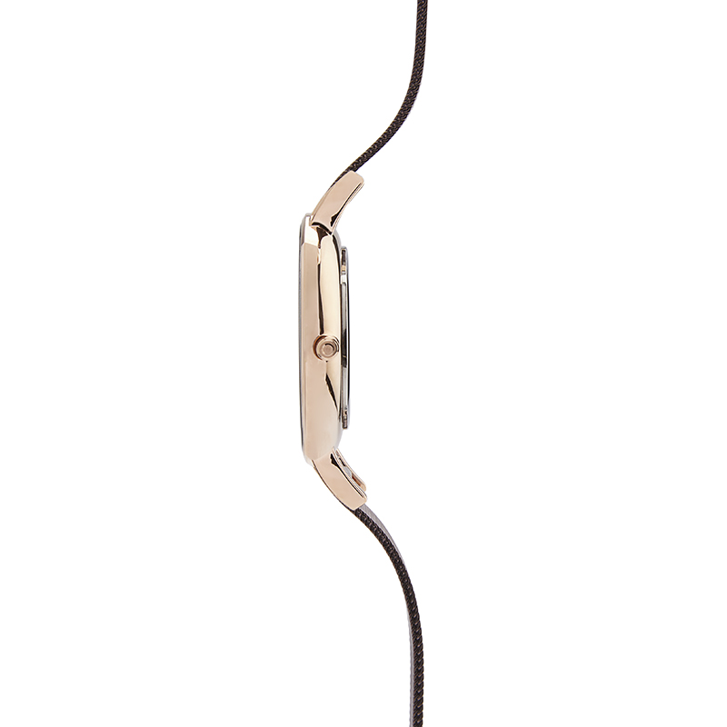 zegarek Obaku Denmark V158LEVNMN kwarcowy damski Slim LUN - WALNUT - miniatura 5