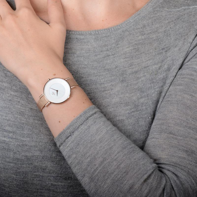 Obaku Denmark V158LEVWMV zegarek różowe złoto fashion/modowy Slim bransoleta - miniatura 5