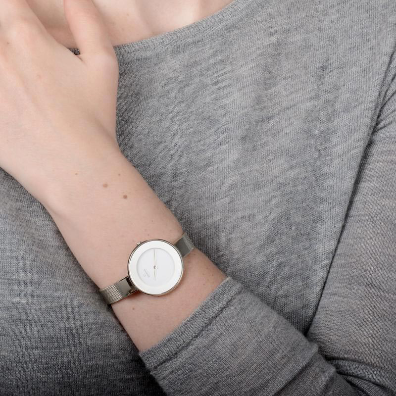 Obaku Denmark V167LXCIMC zegarek srebrny klasyczny Slim bransoleta