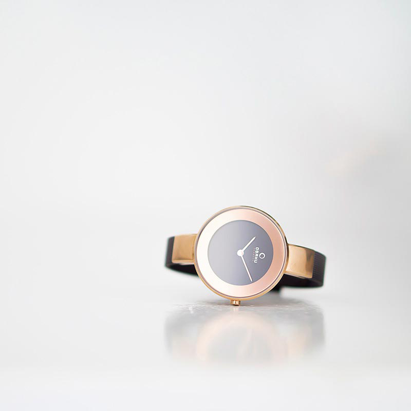 Obaku Denmark V167LXVNMN zegarek różowe złoto klasyczny Slim bransoleta - miniatura 5