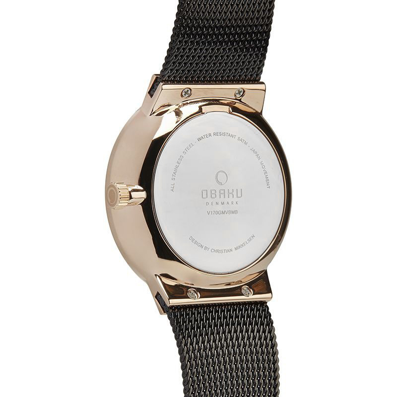 Obaku Denmark V170GMVBMB męski zegarek Slim bransoleta - miniatura 3