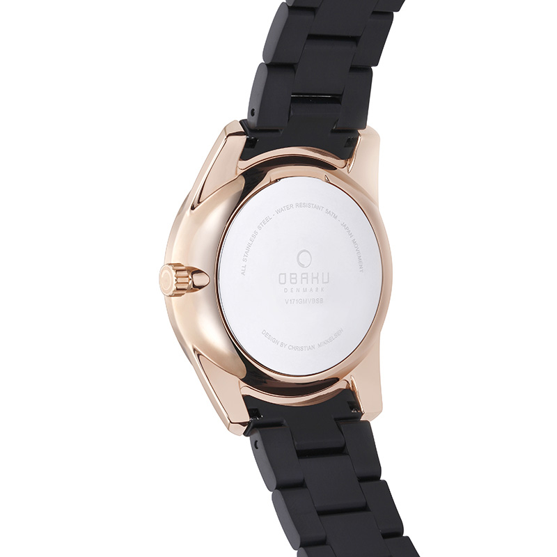 Obaku Denmark V171GMVBSB męski zegarek Slim bransoleta