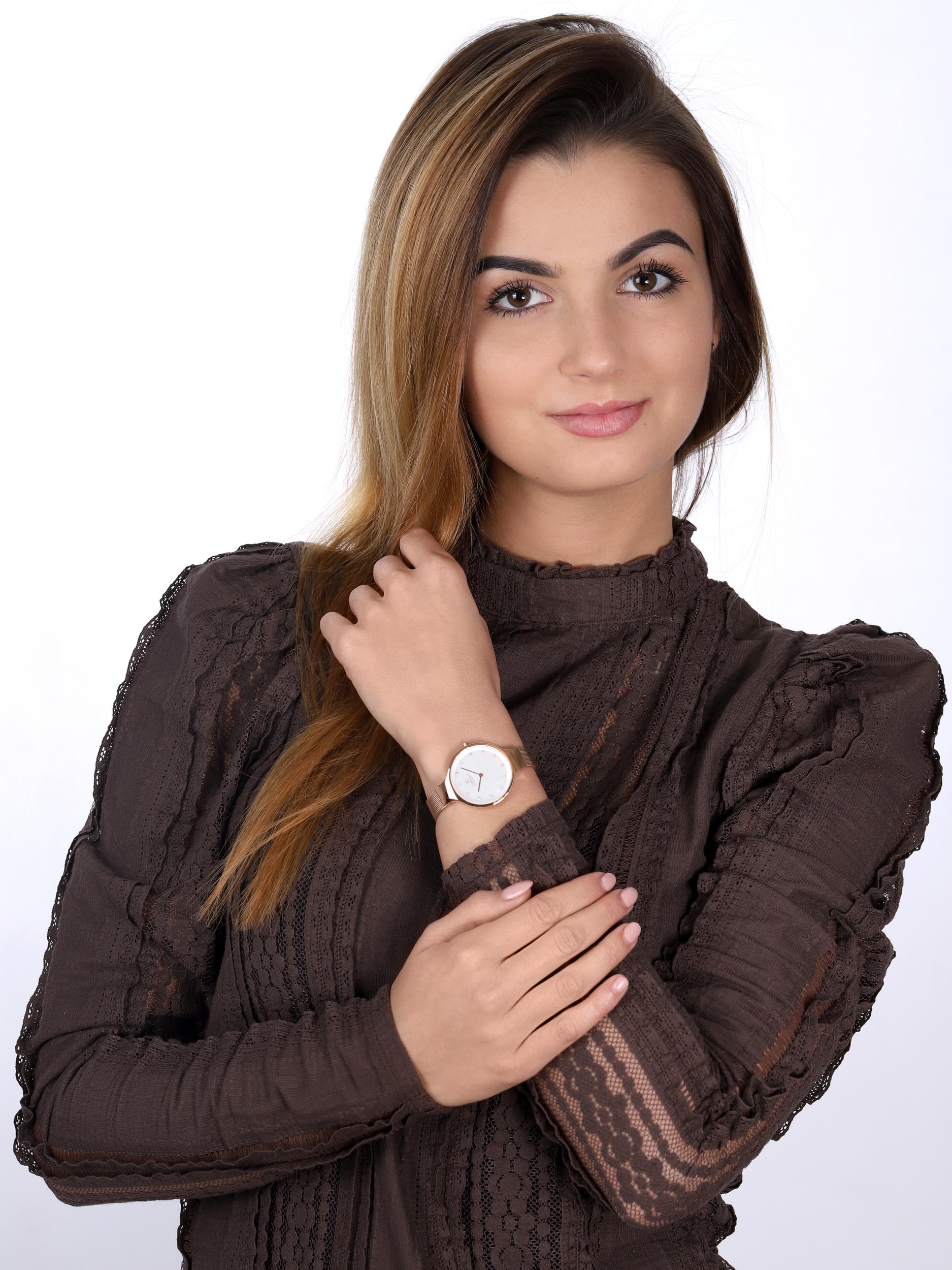 zegarek Obaku Denmark V173LXVWMV kwarcowy damski Slim SKY - ROSE