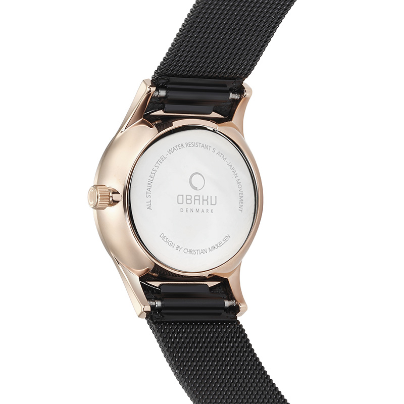 Obaku Denmark V175GMVBMB męski zegarek Slim bransoleta - miniatura 3