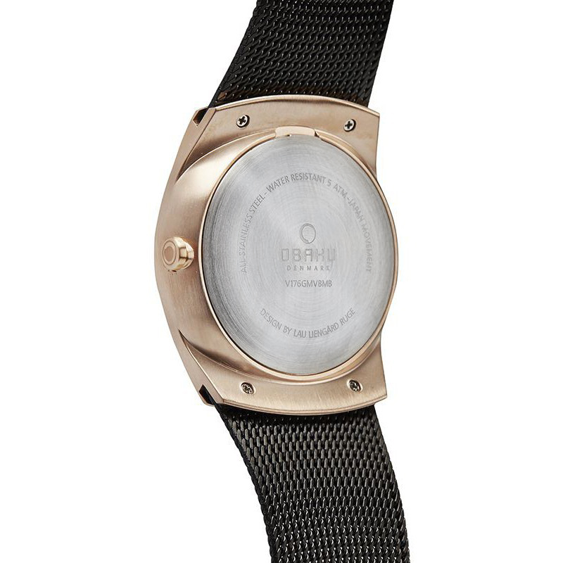 Obaku Denmark V176GMVBMB męski zegarek Slim bransoleta - miniatura 3