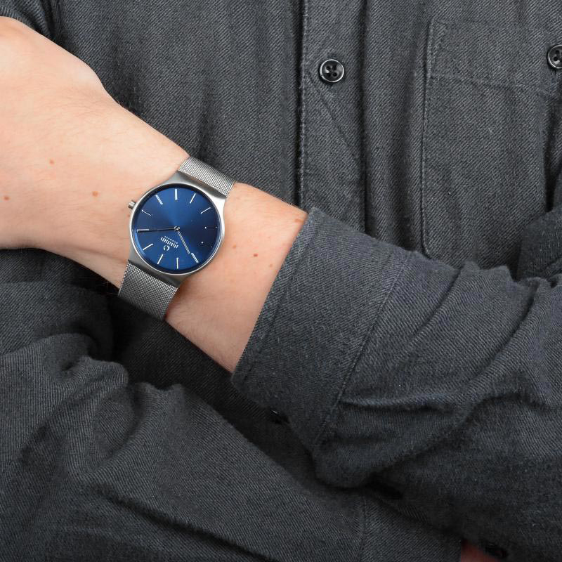 Obaku Denmark V178GXCLMC ROLIG - CYAN zegarek klasyczny Slim - miniatura 4