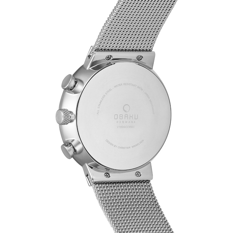 zegarek Obaku Denmark V180GCCBMC STORM - ONYX męski z chronograf Slim