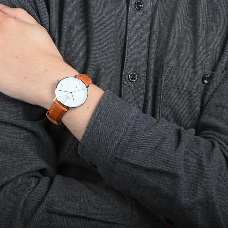 Obaku Denmark V181GDCWRZ zegarek srebrny klasyczny Slim pasek - miniatura 4