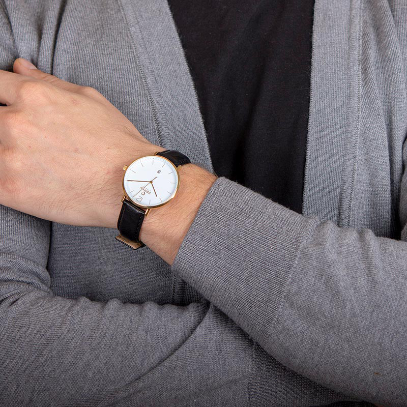Obaku Denmark V181GDGWRB TOFT - MOON zegarek klasyczny Slim - miniatura 4
