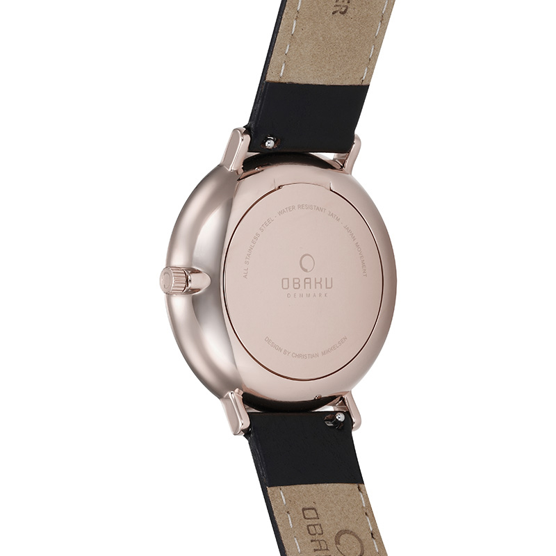 Obaku Denmark V181GDVWRB męski zegarek Slim pasek - miniatura 3