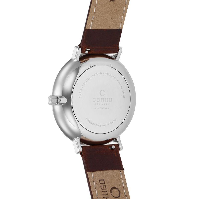 Obaku Denmark V182GMCWRN męski zegarek Slim pasek - miniatura 3