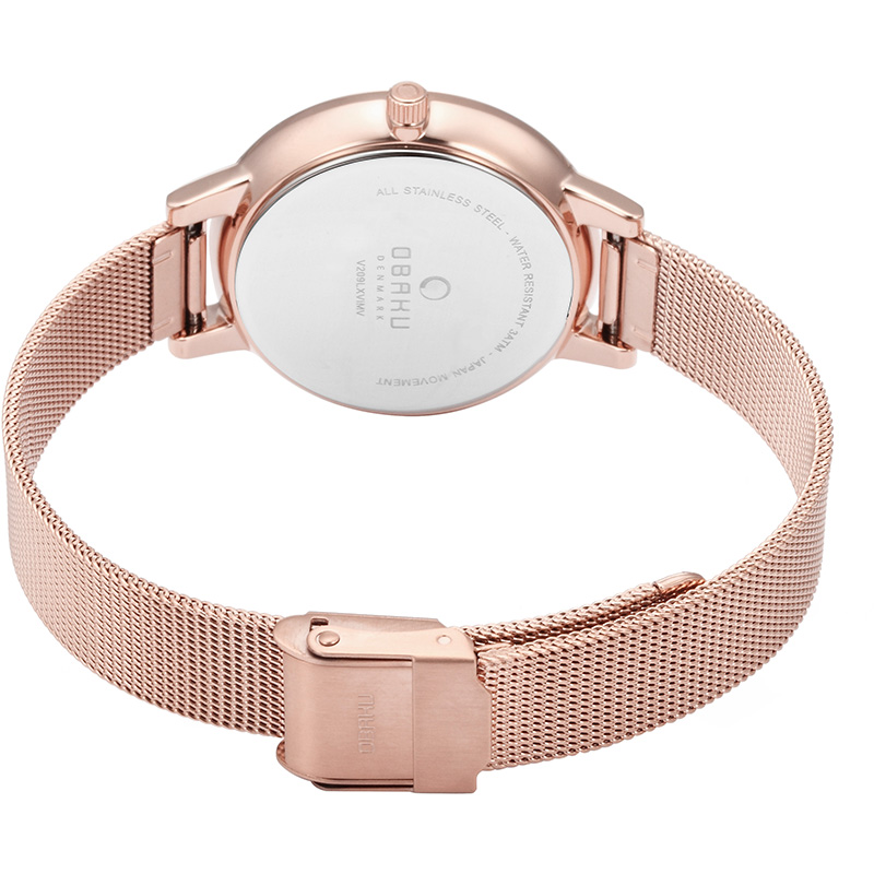 zegarek Obaku Denmark V209LXVIMV kwarcowy damski Slim LIV - ROSE