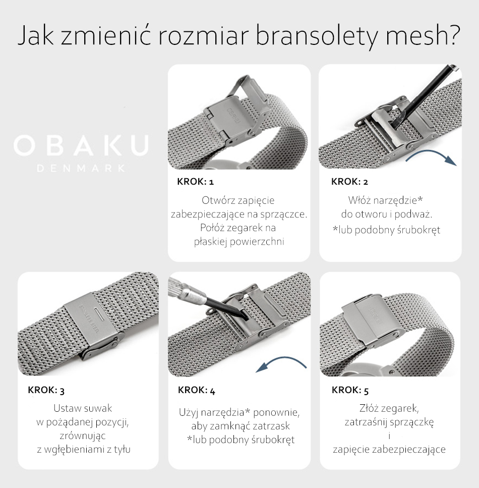 zegarek Obaku Denmark V211LXGIMC1 złoty Slim