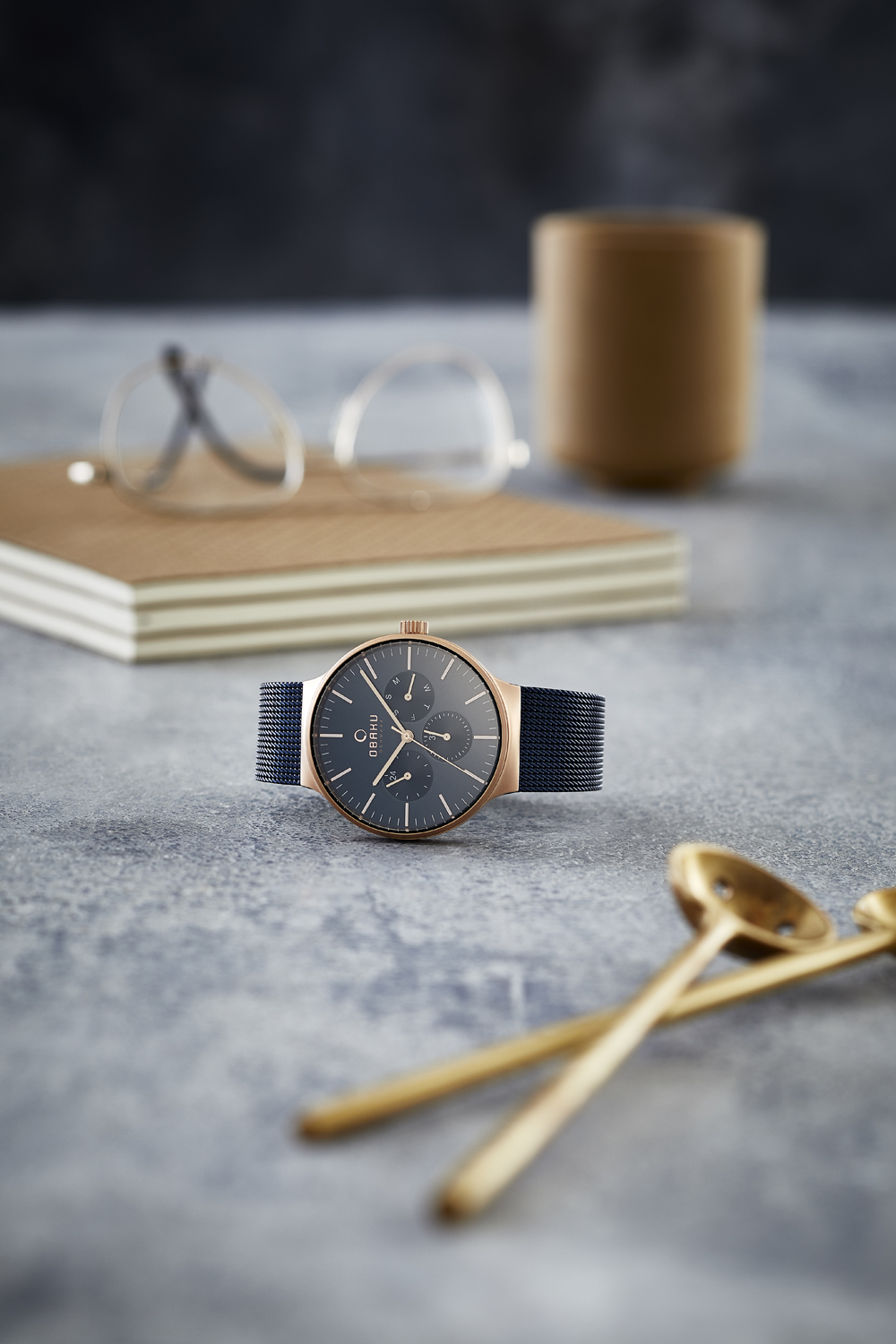 Obaku Denmark V229GMVLML męski zegarek Slim bransoleta - miniatura 3