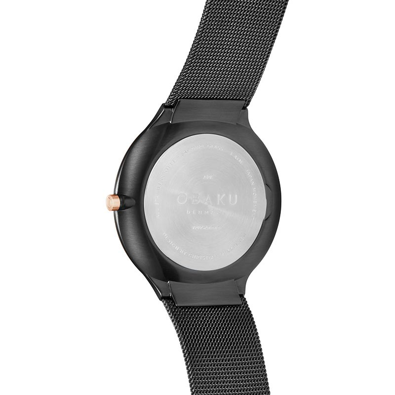 Obaku Denmark V240GXMBMB męski zegarek Slim bransoleta - miniatura 3