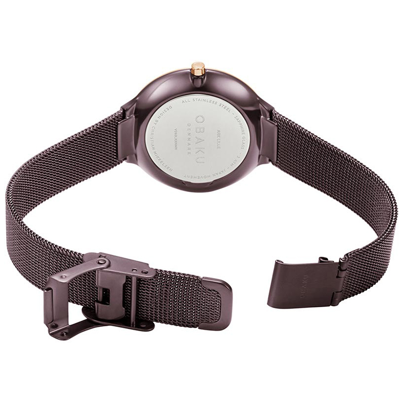 Obaku Denmark V240LXXNMN zegarek fioletowy klasyczny Slim bransoleta - miniatura 5