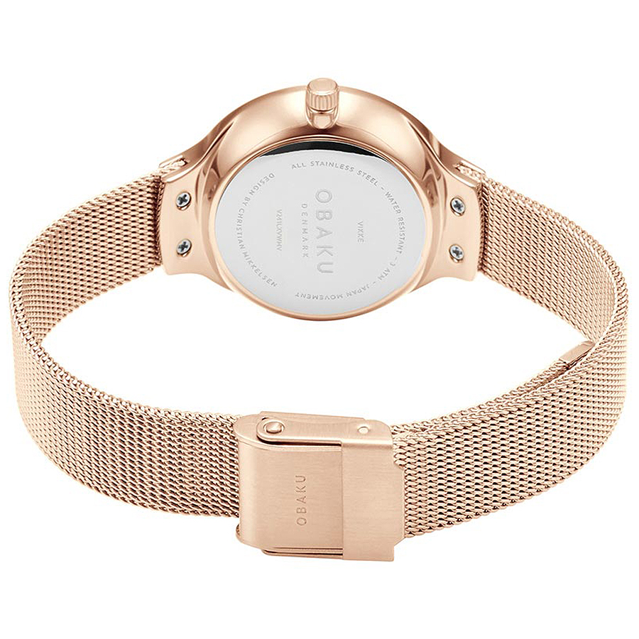 Obaku Denmark V241LXVWMV VIKKE - ROSE zegarek klasyczny Slim - miniatura 7