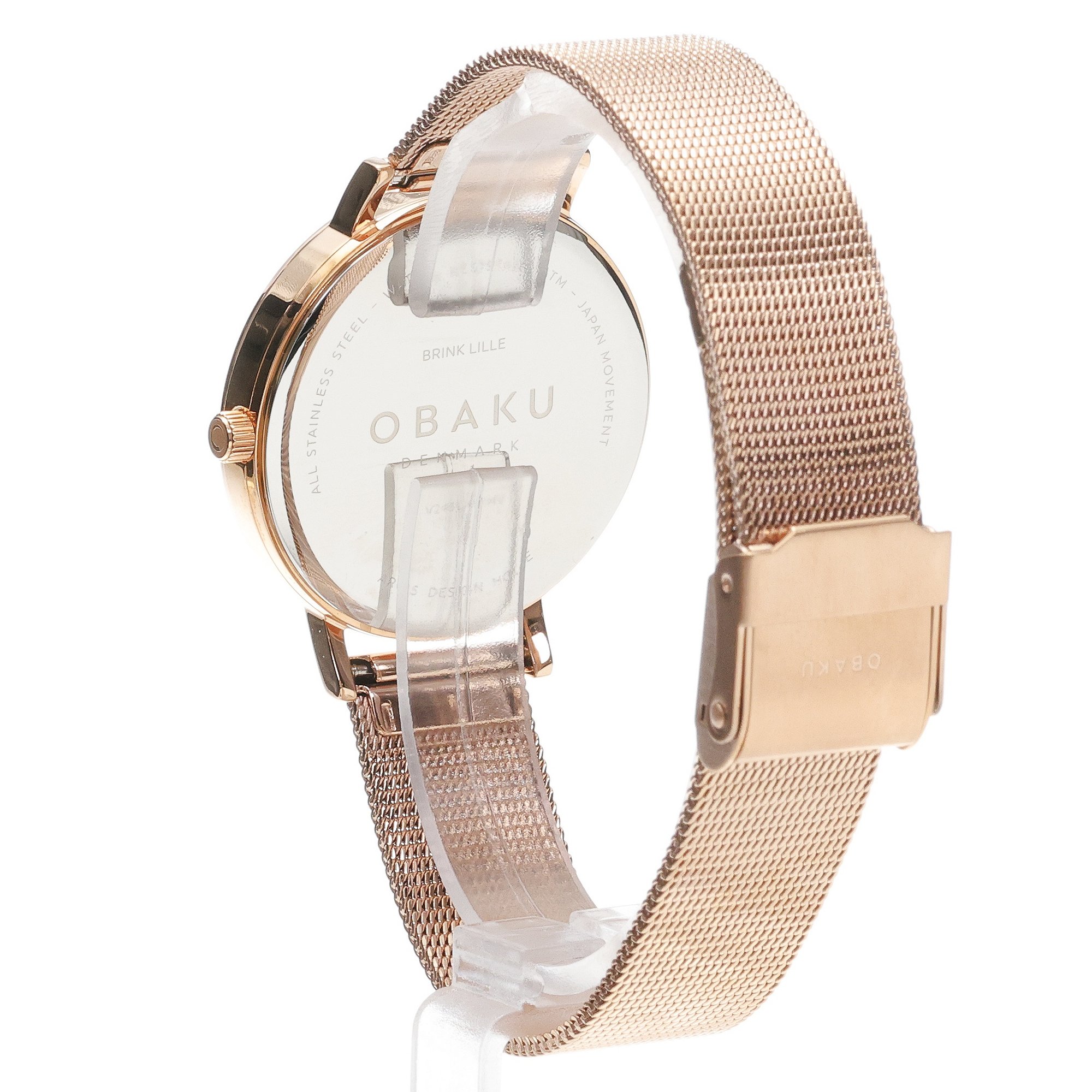 zegarek Obaku Denmark V248LXVIMV Brink Lille - Rose - Aros Design House Damskie mineralne utwardzane