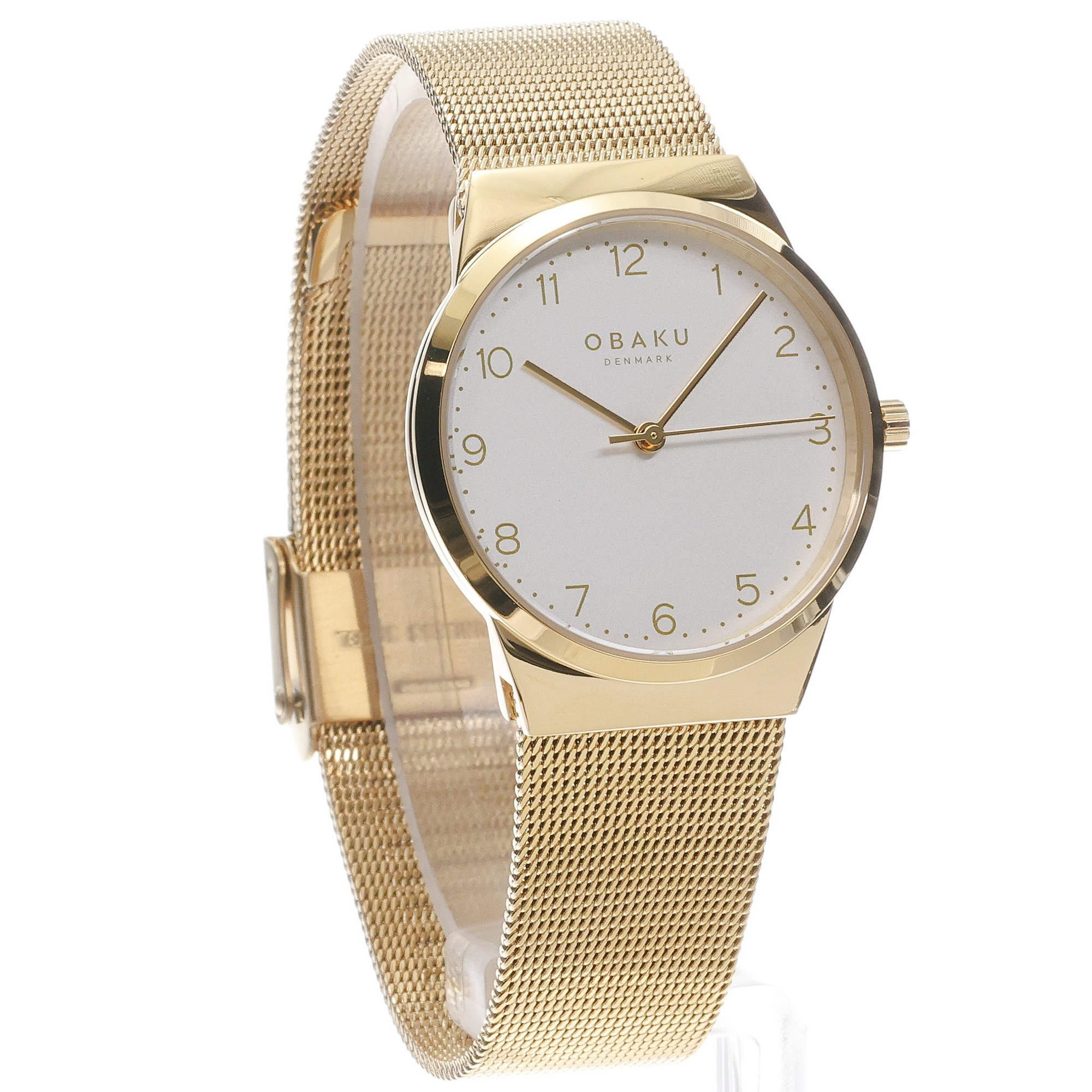 zegarek Obaku Denmark V255LXGIMG kwarcowy damski Damskie Land - Gold - Aros Design House - miniatura 3