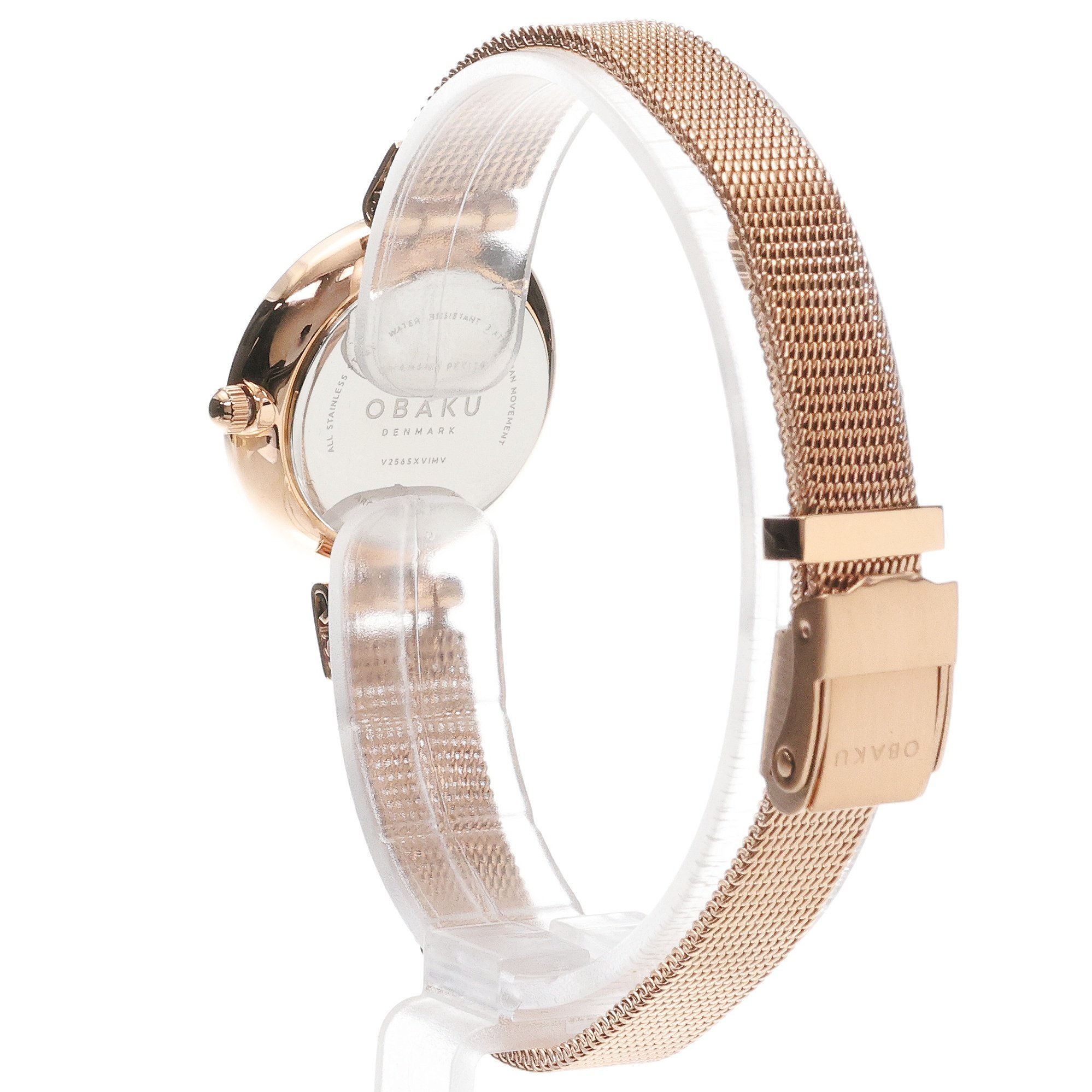 zegarek Obaku Denmark V256SXVIMV kwarcowy damski Damskie Diamant Petite - Rose - miniatura 4