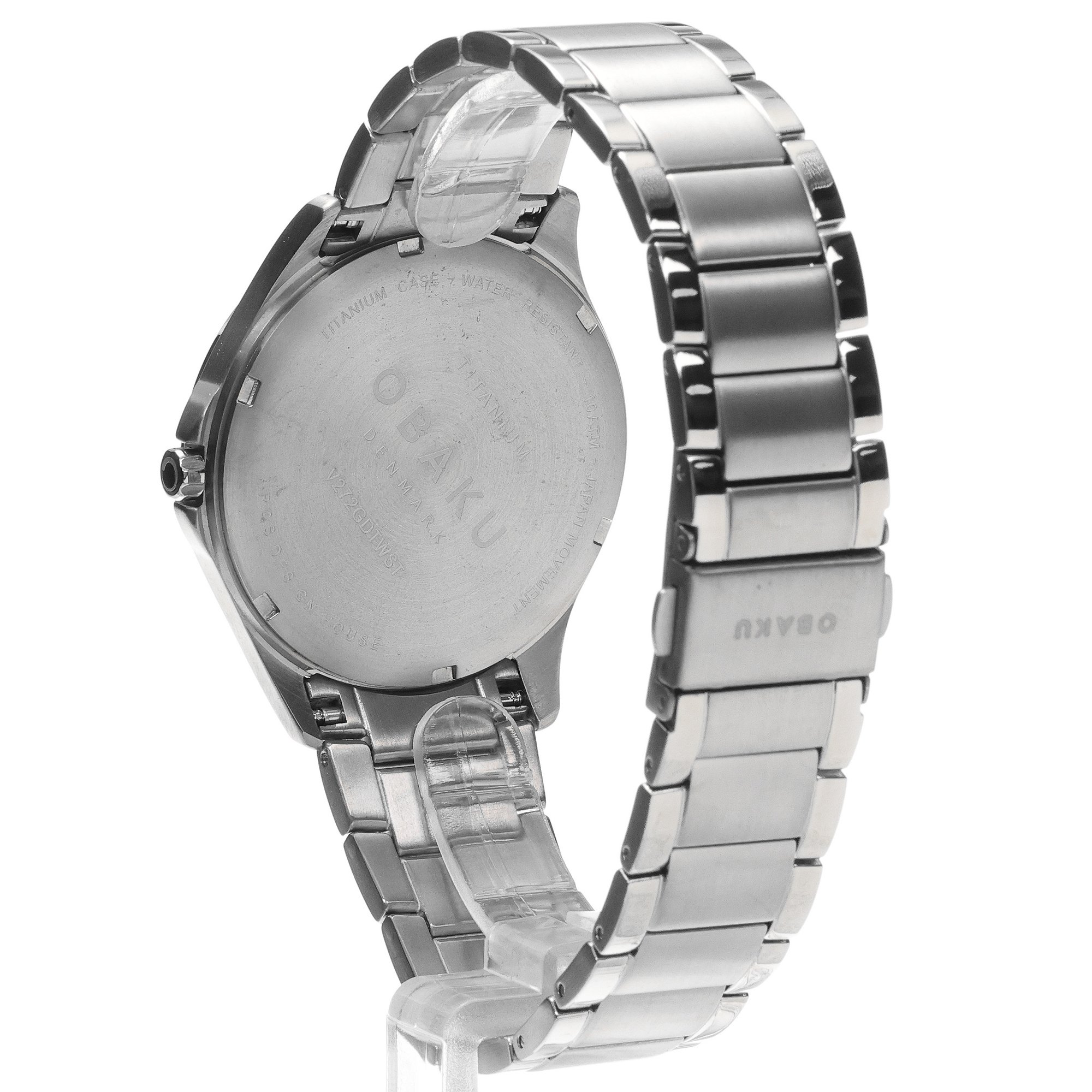 zegarek Obaku Denmark V272GDTWST kwarcowy męski Męskie Titanium - Titanlink - miniatura 4