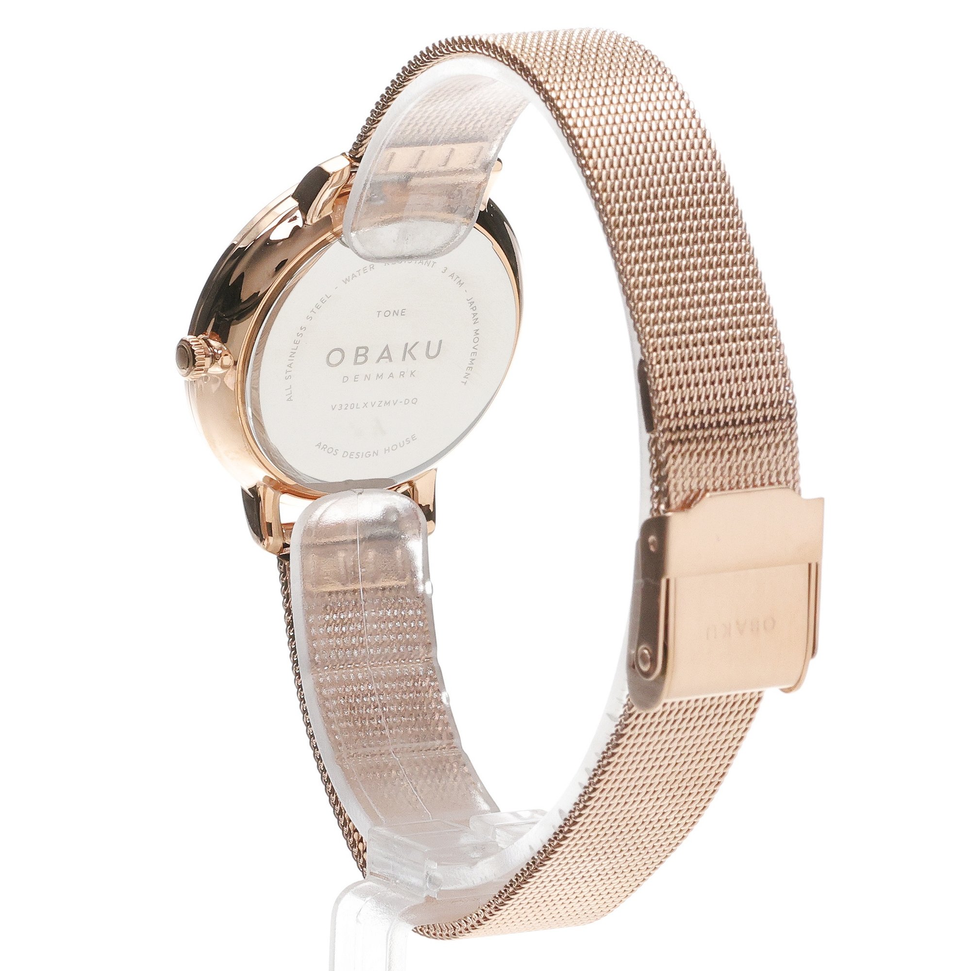 zegarek Obaku Denmark V320LXVZMV-DQ kwarcowy damski Damskie Tone - Diamond Violet Rose-Gold - miniatura 4