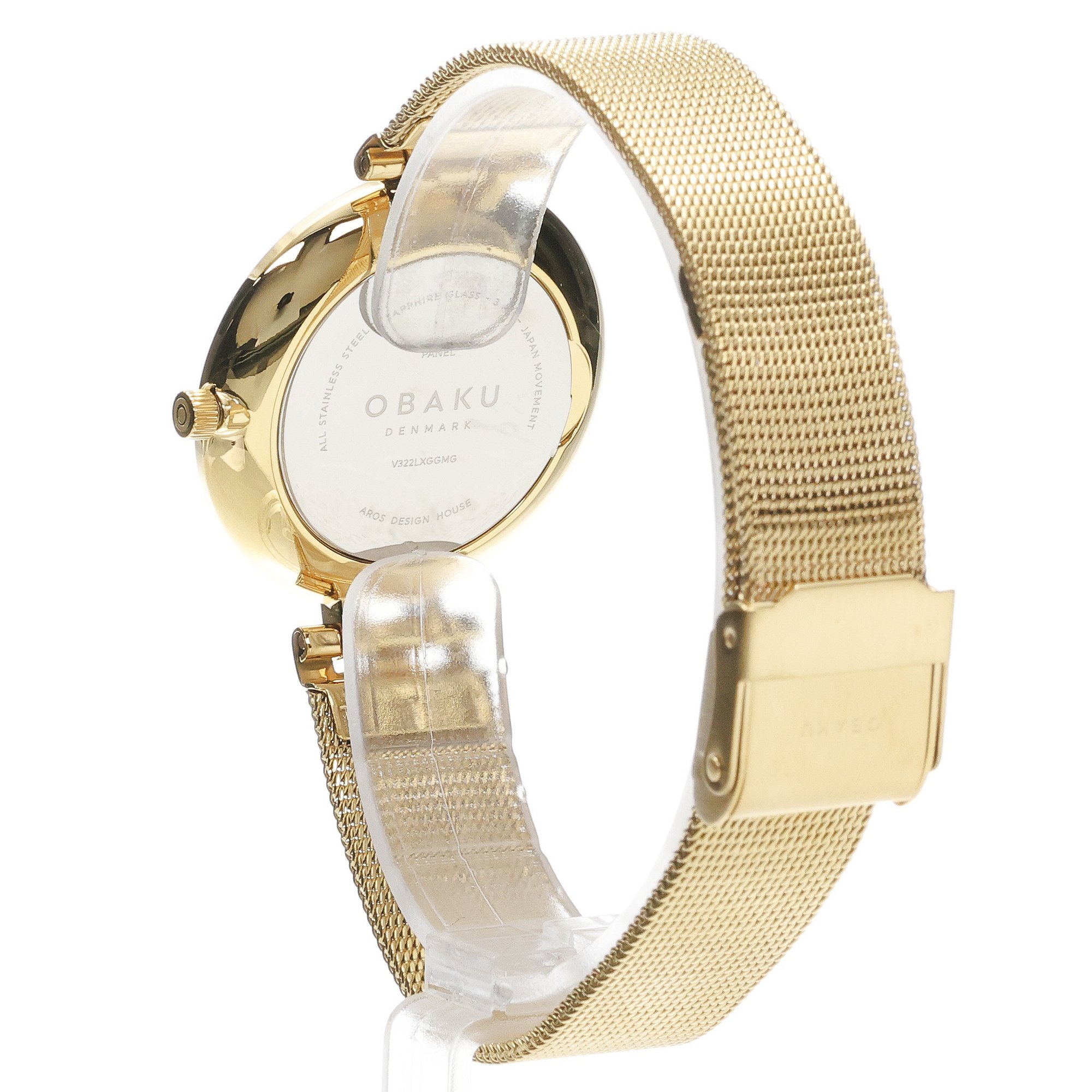 zegarek Obaku Denmark V322LXGGMG kwarcowy damski Damskie Panel - Gold - miniatura 4