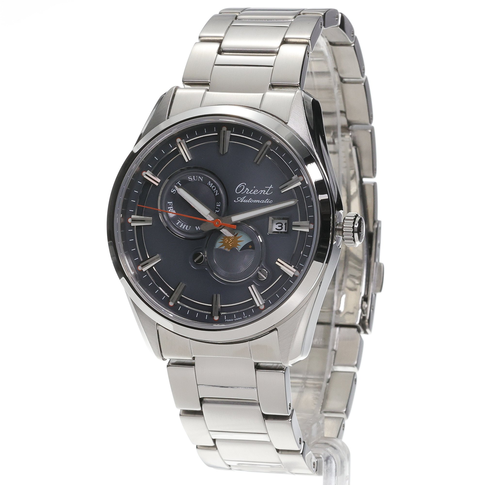 zegarek Orient RA-AK0311N30B automatyczny męski Męskie Stretto Sun Moon - miniatura 2