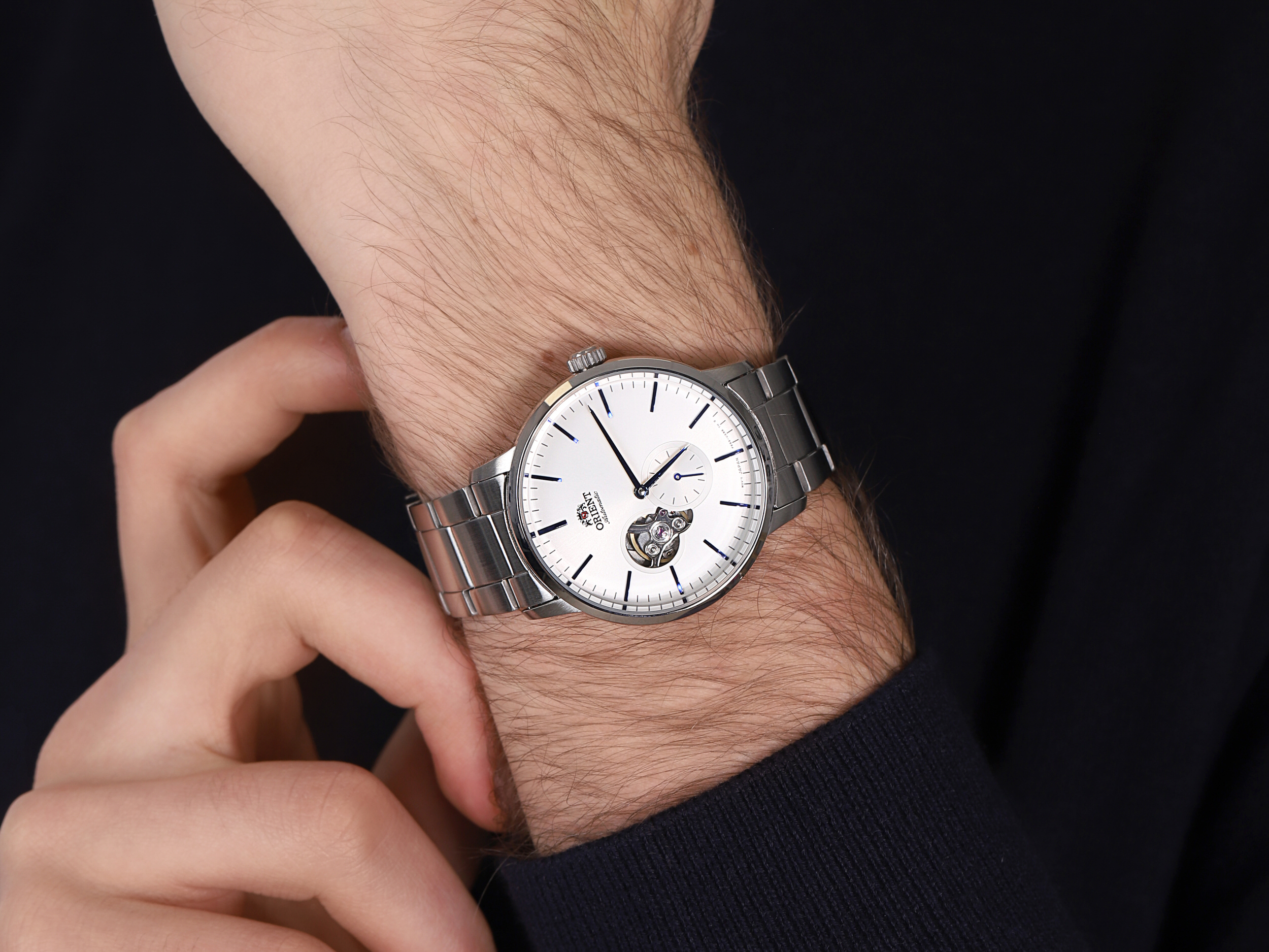 zegarek Orient RA-AR0102S10B automatyczny męski Contemporary Classic Open Heart Automatic - miniatura 7