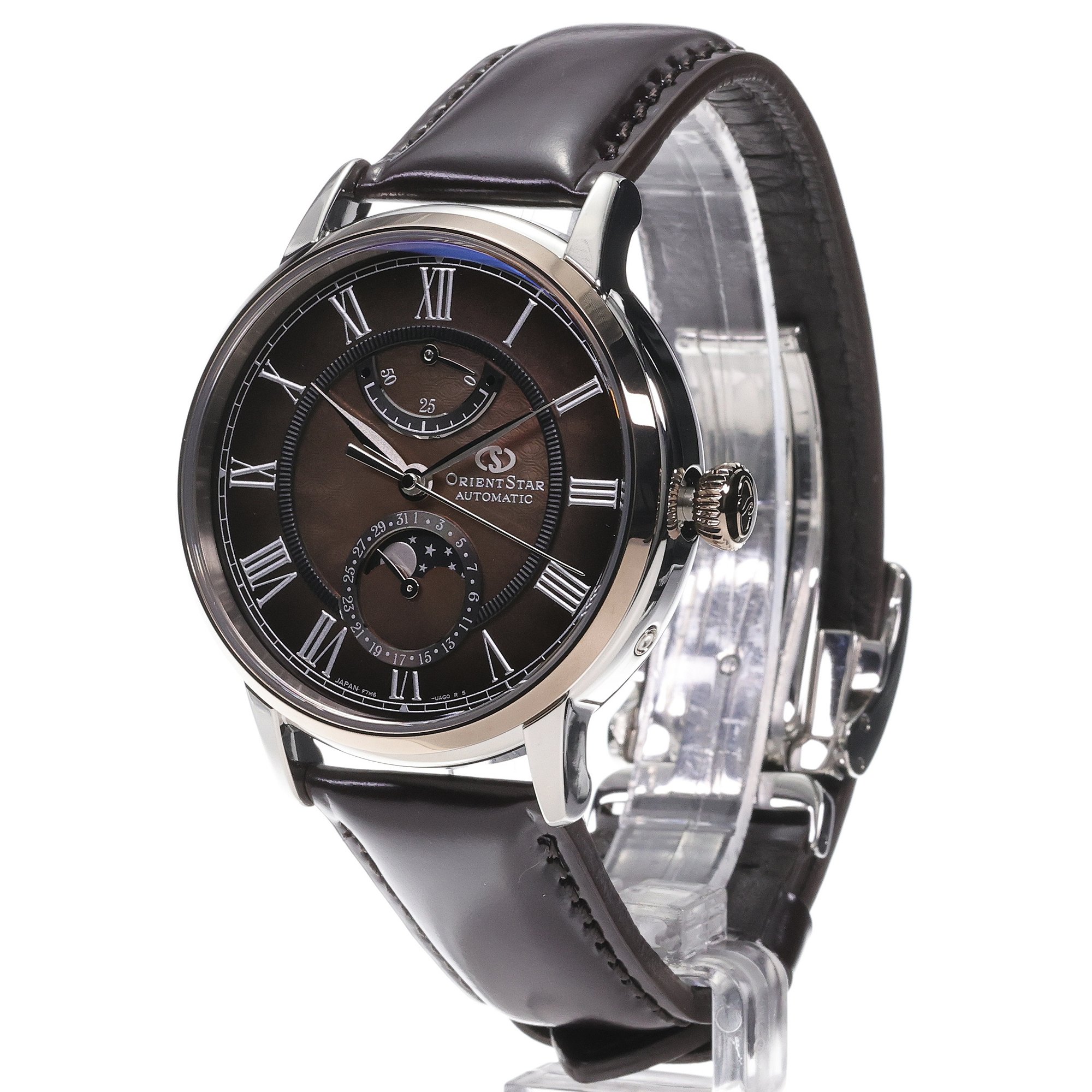 zegarek Orient Star RE-AY0121A00B Classic Automatic Lake Tazawa Moonphase Automatic Limited Edition Classic szafirowe - miniatura 2