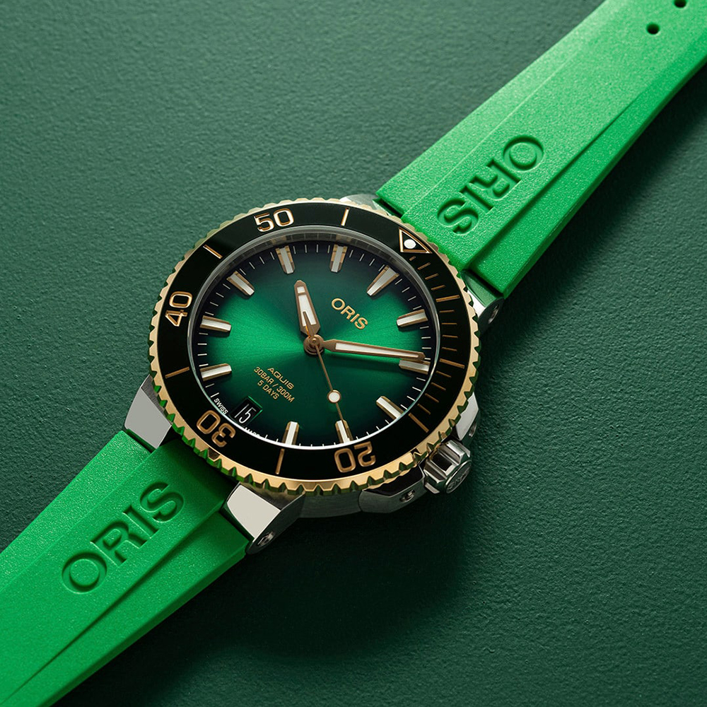 zegarek Oris 01 400 7769 6357-07 4 22 77FC AQUIS DATE CALIBRE 400 Aquis szafirowe - miniatura 7