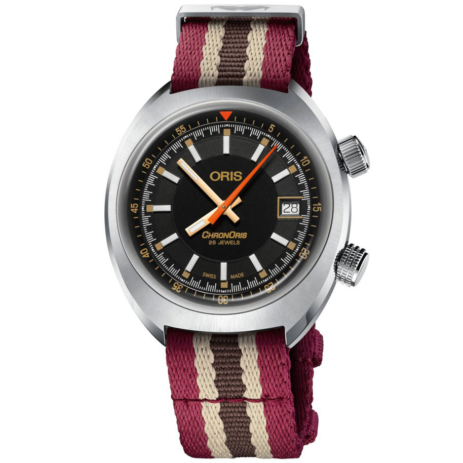 zegarek Oris 01 733 7737 4034-SET MB automatyczny męski Chronoris MOVEMBER EDITION 2019 - miniatura 2