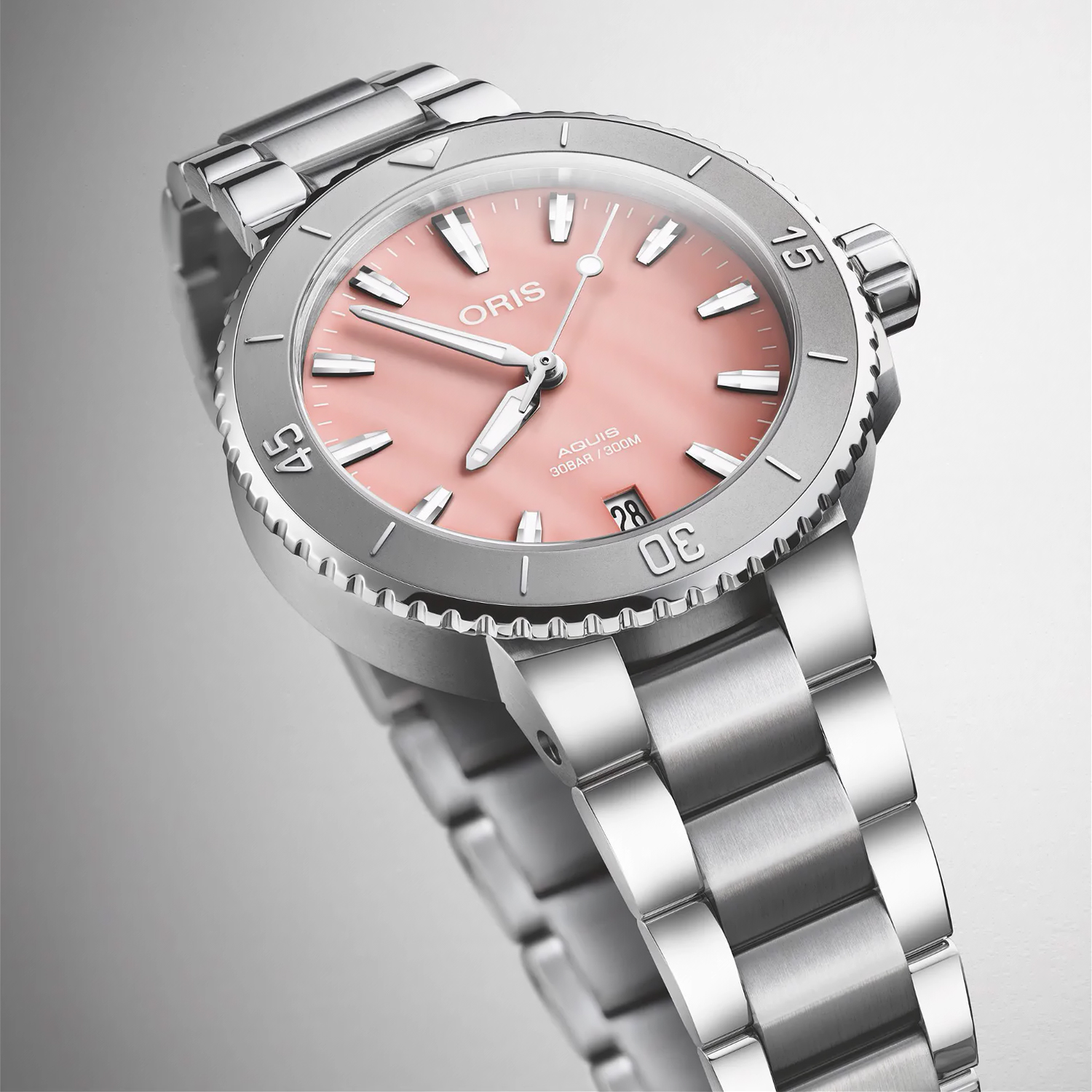 zegarek Oris 01 733 7770 4158-07 8 18 05P AQUIS DATE Aquis szafirowe - miniatura 4