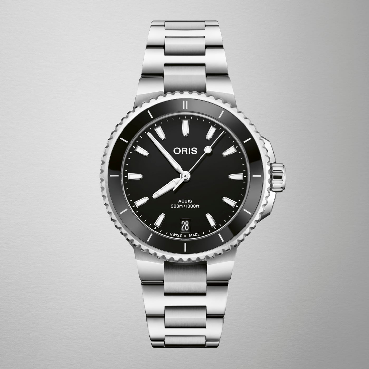 zegarek Oris 01 733 7792 4154-07 8 19 05P automatyczny damski Aquis AQUIS DATE - miniatura 2