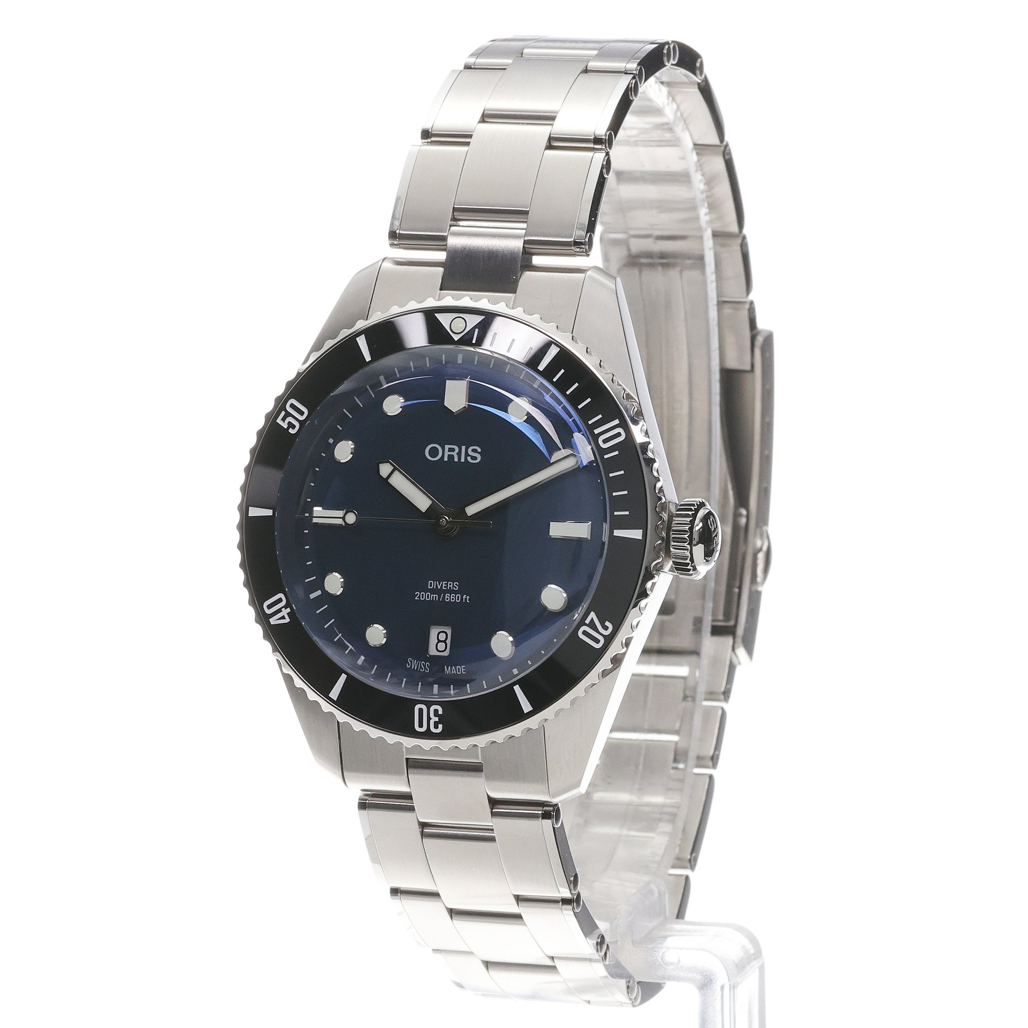 zegarek Oris 01 733 7795 4055-SET Divers Date Divers szafirowe