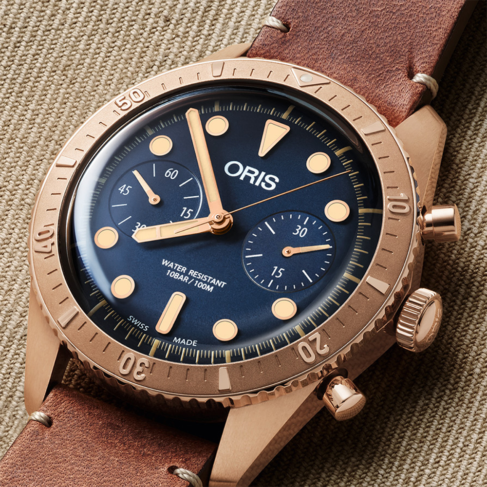 zegarek Oris 01 771 7744 3185-SET LS męski z chronograf Diving - miniatura 2