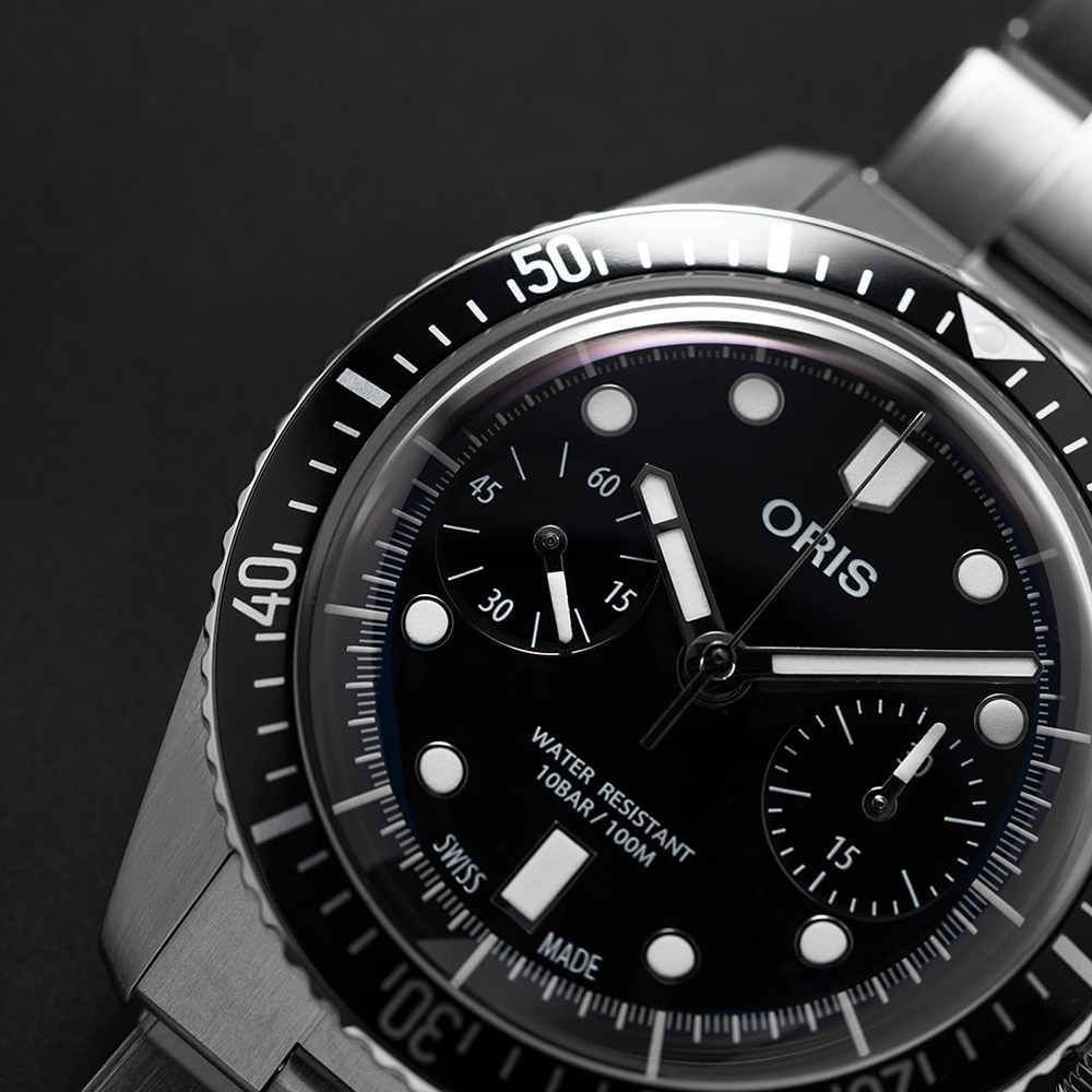 zegarek Oris 01 771 7791 4054-07 8 20 18 automatyczny męski Diving DIVERS SIXTY-FIVE CHRONOGRAPH - miniatura 4