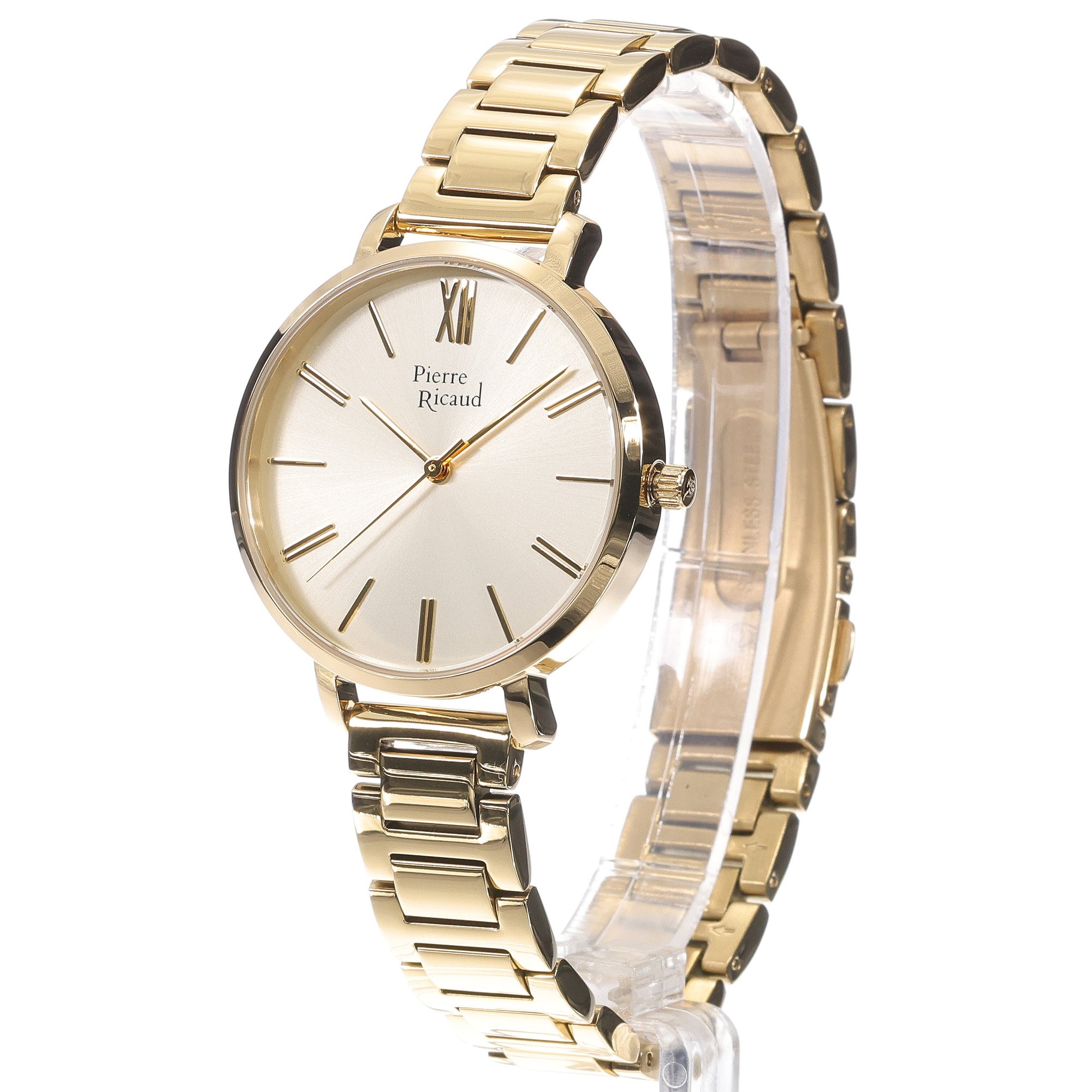 zegarek Pierre Ricaud P221151161Q Gold Stainless Steel 35mm Damskie mineralne - miniatura 2