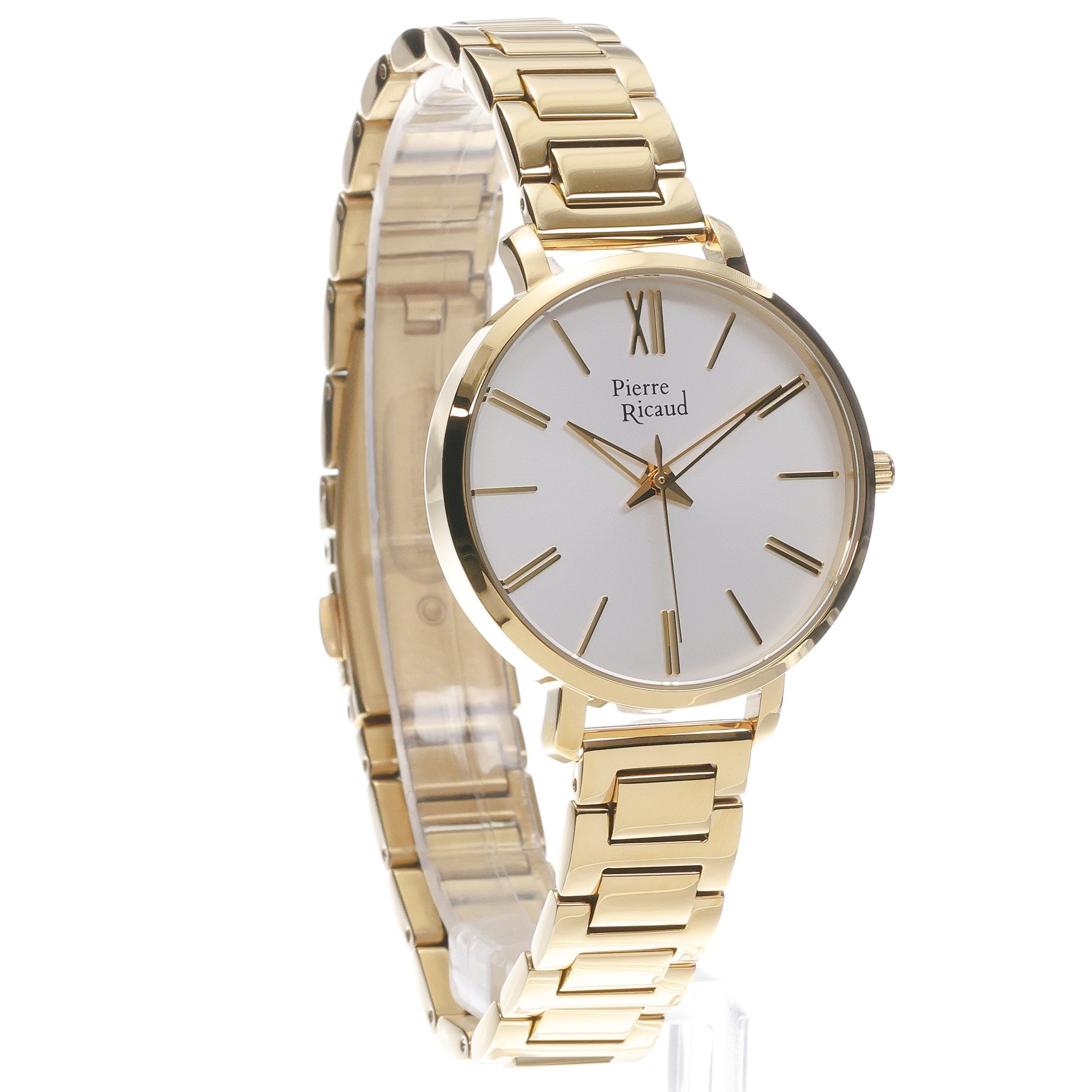 zegarek Pierre Ricaud P221151163Q Gold Stainless Steel 35mm Damskie mineralne - miniatura 3