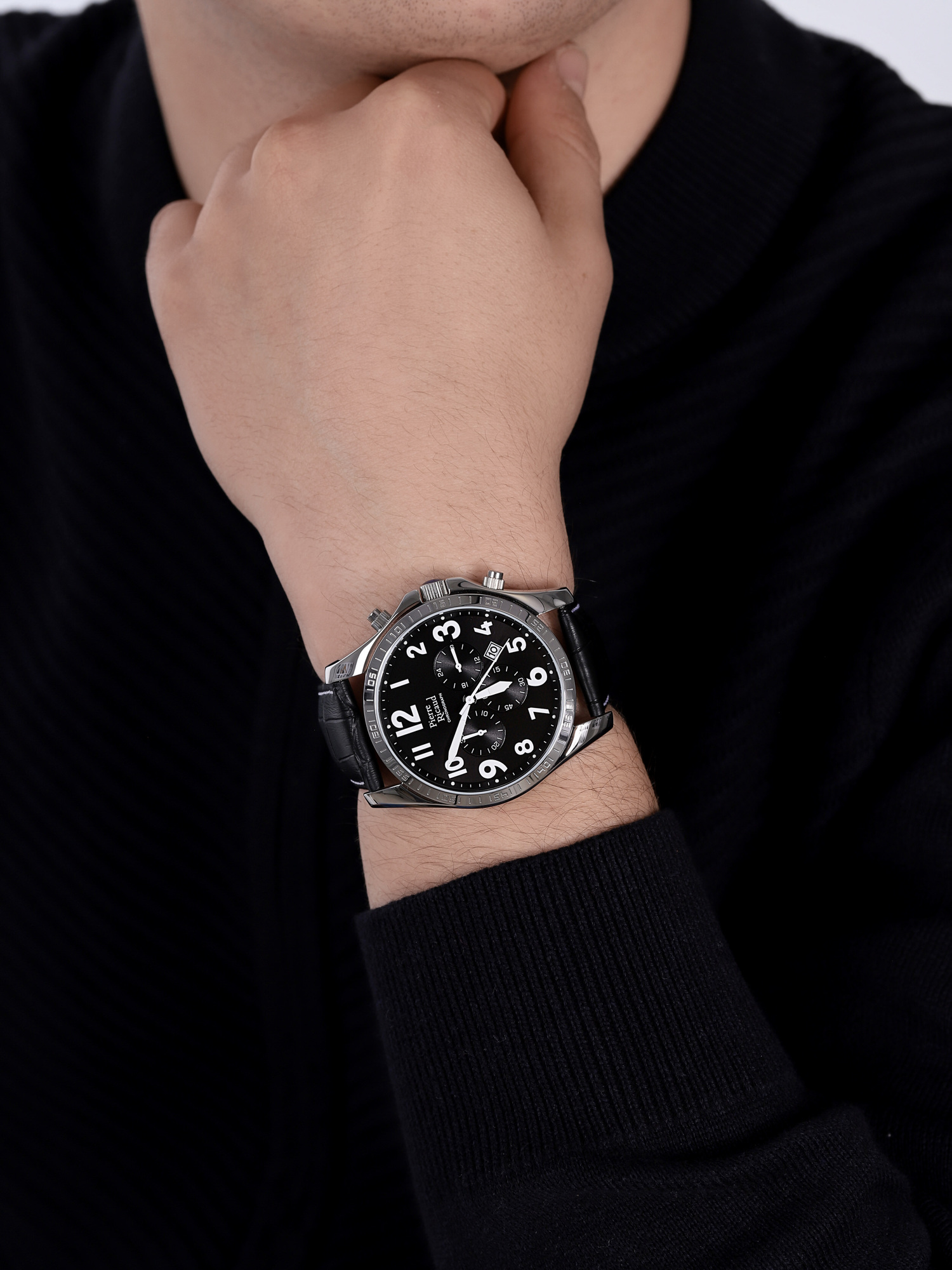 zegarek Pierre Ricaud P91070.5224CH męski z chronograf Pasek - miniatura 3