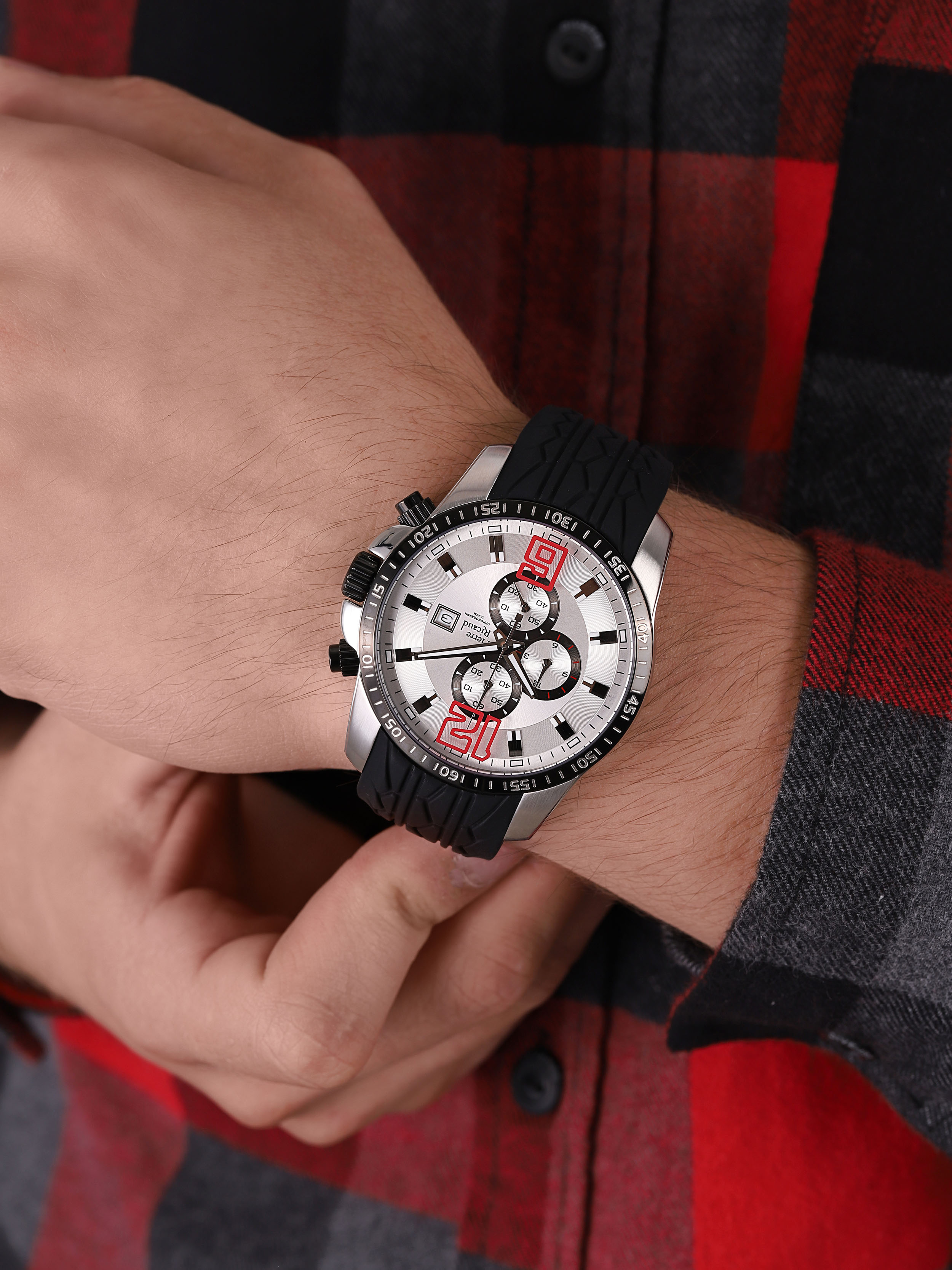 zegarek Pierre Ricaud P97012.Y253CHR męski z chronograf Pasek - miniatura 3