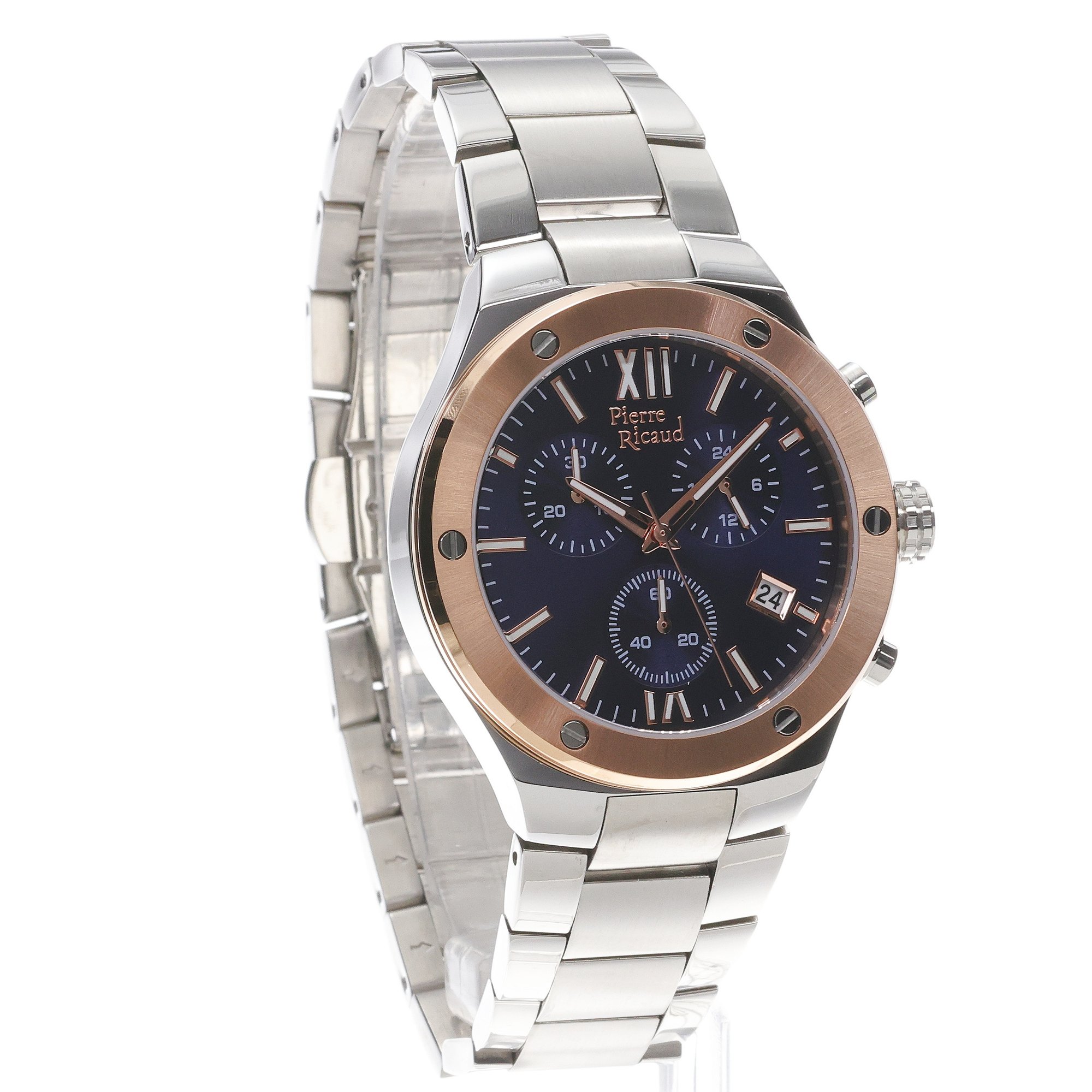 zegarek Pierre Ricaud P97046R1R5CH męski z chronograf Bransoleta