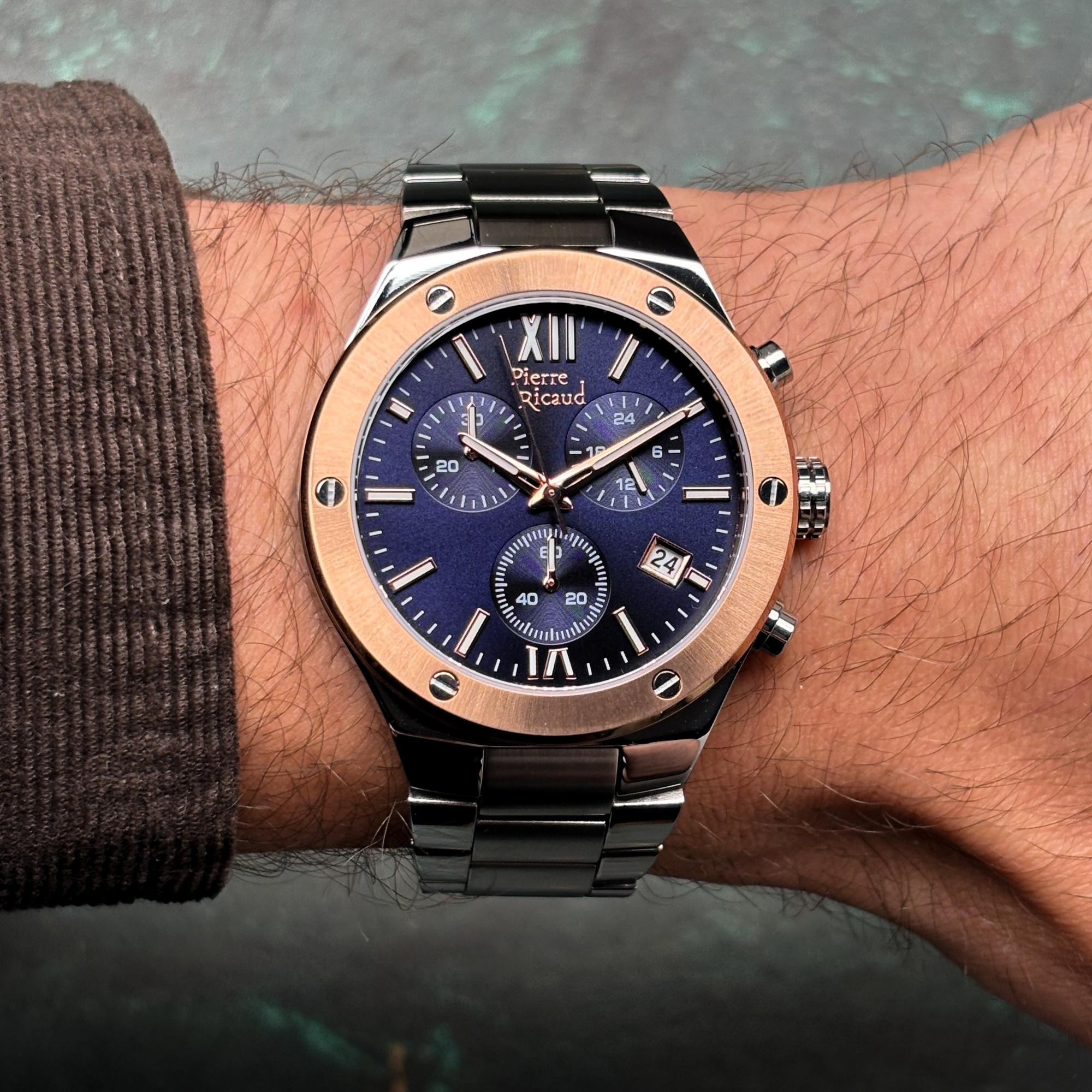 zegarek Pierre Ricaud P97046R1R5CH srebrny Bransoleta