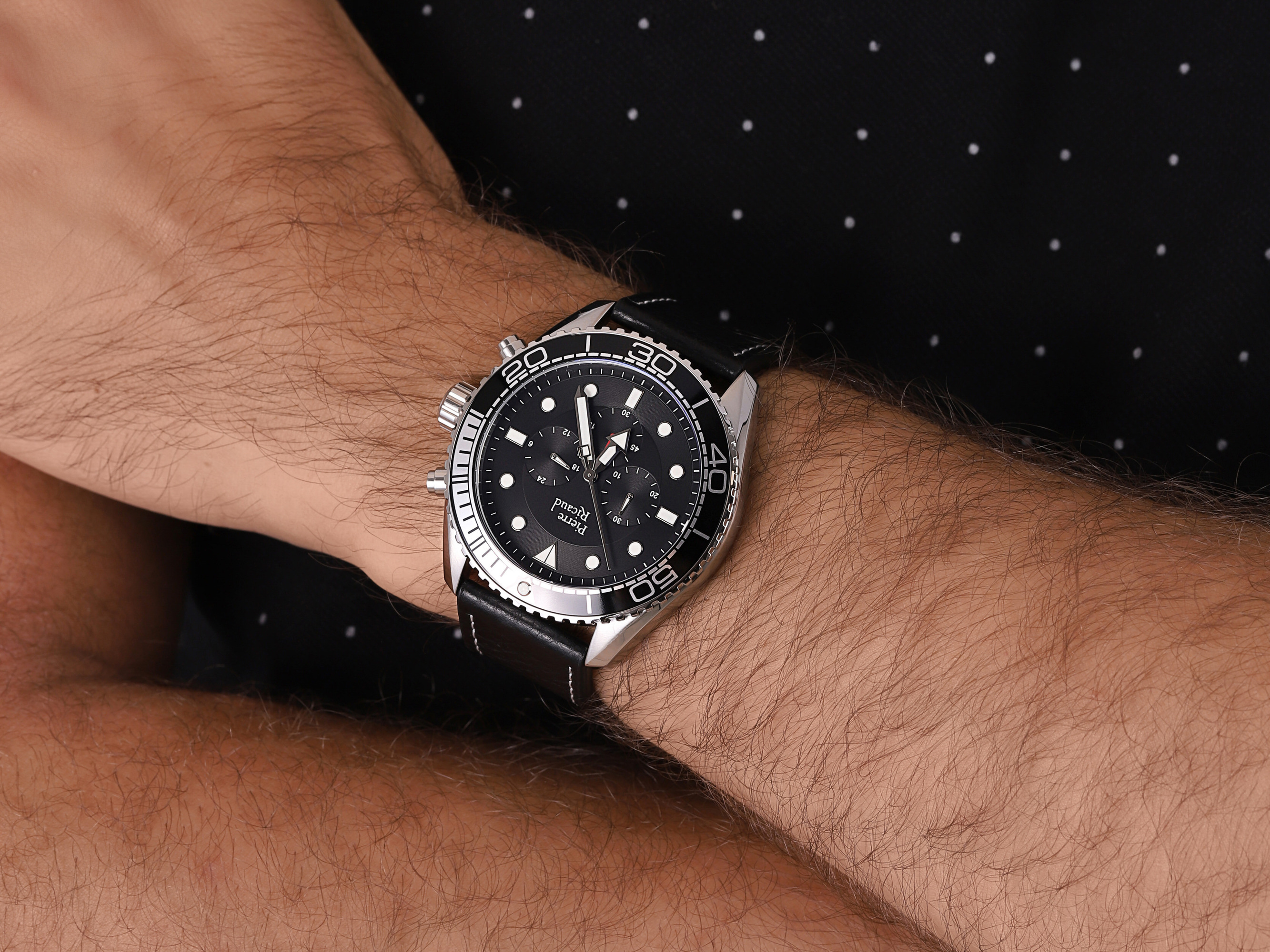 zegarek Pierre Ricaud P97245.5244CH męski z chronograf Pasek - miniatura 4