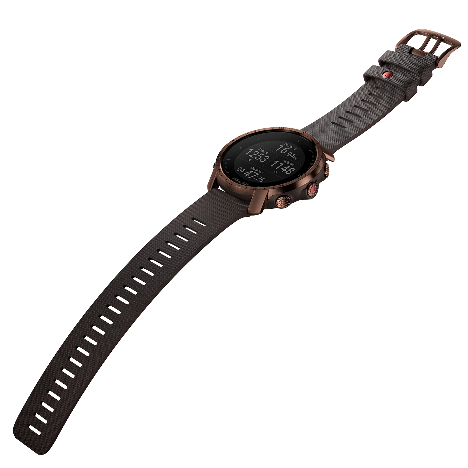zegarek Polar 725882058702 kwarcowy męski Polar GRIT X PRO brązowo-miedziany M/L - miniatura 7