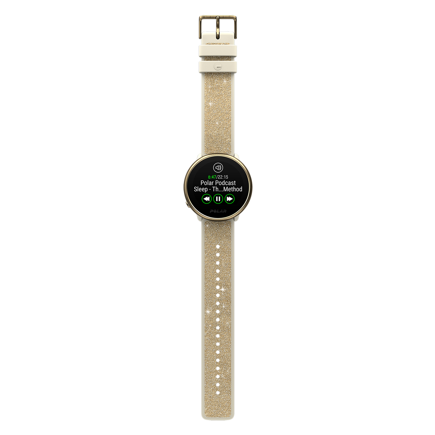 zegarek Polar 725882061146 Ignite 2 szampańsko-złoty z paskiem z kryształkami damski z gps Polar - miniatura 3