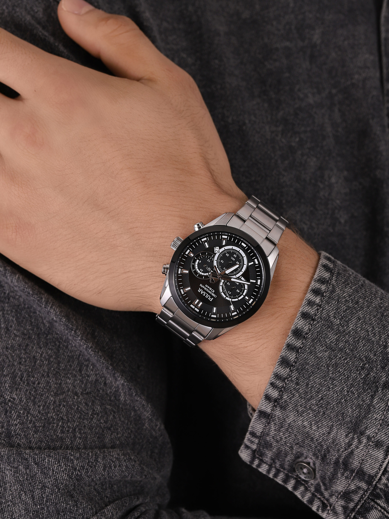 zegarek Pulsar PT3A95X1 męski z chronograf Klasyczne - miniatura 3