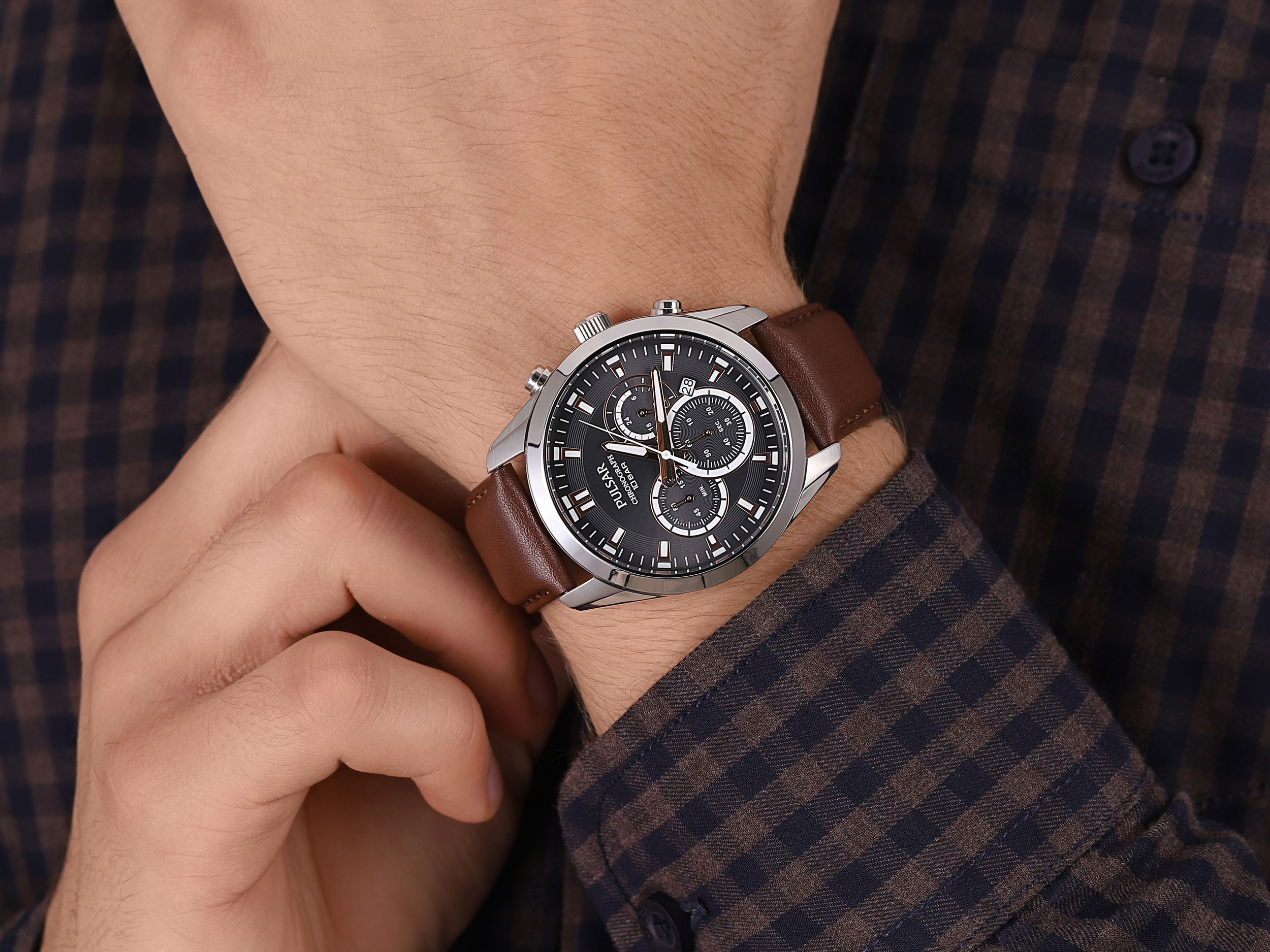 zegarek Pulsar PT3A97X1 męski z chronograf Klasyczne - miniatura 4