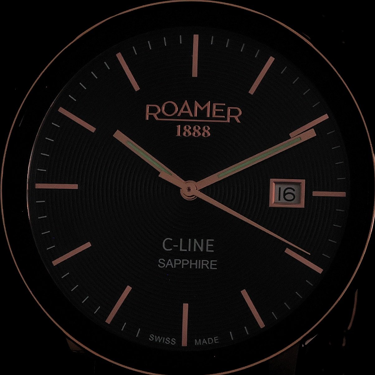 zegarek Roamer 997833 46 85 20 różowe złoto C-Line